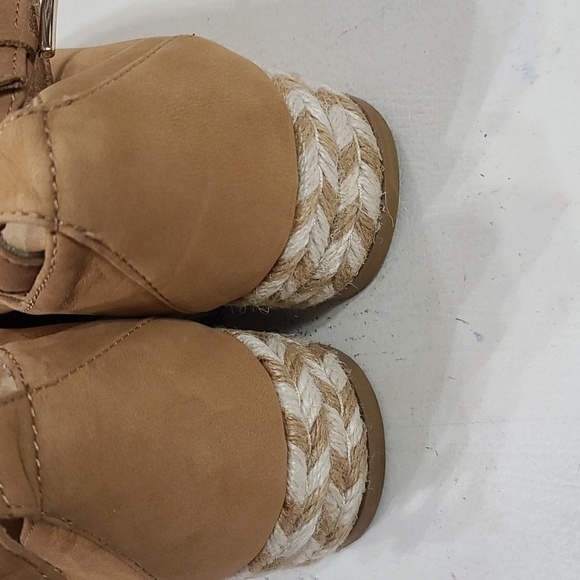 Naturalizer Talia Womens Espadrilles Shoes Caramel Leather Ankle Straps 8W GUC - Picture 7 of 15